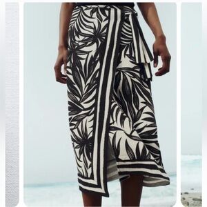 Zara wrap midi skirt